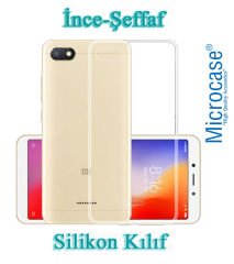Microcase Xiaomi Redmi 6A Ultra İnce 0.2 mm Soft Silikon Kılıf + Tempered Glass Cam Koruma (SEÇENEKLİ)