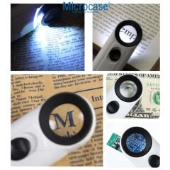 Microcase 40X 21mm Pilli Işıklı El Büyüteç - AL5032