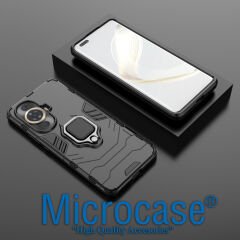 Microcase Huawei Nova 11 Pro Batman Serisi Yüzük Standlı Armor Kılıf - Siyah AL3349