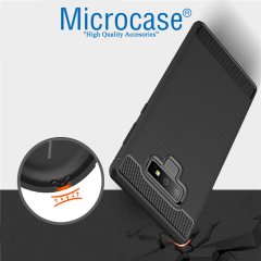 Microcase Samsung Note 9 Brushed Silikon Kılıf + 3D Curved Cam