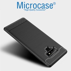 Microcase Samsung Note 9 Brushed Silikon Kılıf + 3D Curved Cam