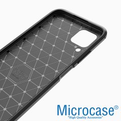Microcase Huawei P40 Lite Brushed Carbon Fiber Silikon Kılıf - Siyah