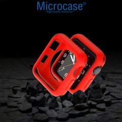 Microcase Apple Watch 7 45 mm Önü Açık Tasarım Mat Silikon Kılıf
