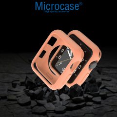 Microcase Apple Watch 7 45 mm Önü Açık Tasarım Mat Silikon Kılıf