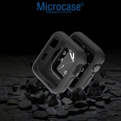 Microcase Apple Watch 7 45 mm Önü Açık Tasarım Mat Silikon Kılıf