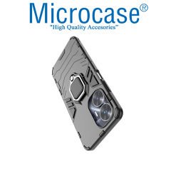 Microcase Realme C55 Batman Serisi Yüzük Standlı Armor Kılıf - Siyah AL3349
