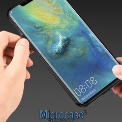 Microcase Huawei Mate 30 Fabrik Serisi Kumaş ve Deri Desen Kılıf - Gri