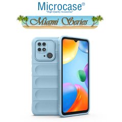 Microcase Xiaomi Redmi 10C Miami Serisi Darbeye Dayanıklı Silikon Kılıf - Açık Mavi
