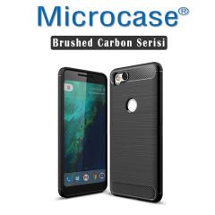 Microcase Google Pixel 2 Brushed Silikon Kılıf + 3D Curved Cam