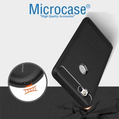 Microcase Google Pixel 2 Brushed Silikon Kılıf + 3D Curved Cam