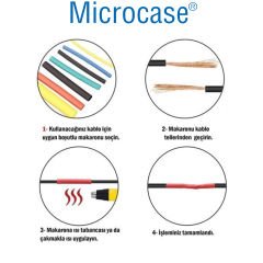 Microcase 560 Parça Set Kutulu Isıyla Daralan Makaron Kablo Koruyucu Kılıf - AL4707