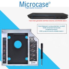 Microcase Laptop Notebook 12.7mm DVD CD Slottan İkinci Harddisk Giriş HDD SSD Kızak - AL2979