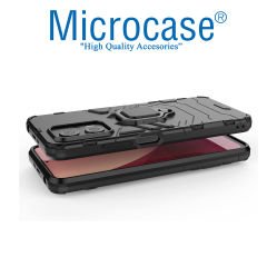 Microcase Huawei Nova 11 Batman Serisi Yüzük Standlı Armor Kılıf - Siyah AL3349