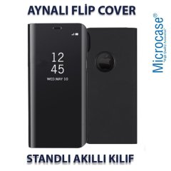 Microcase iPhone XS Aynalı Kapak Clear View Flip Cover Kılıf