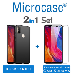 Microcase Xiaomi Mi 8 SE Slim Sert Köşeli Rubber Kılıf + CAM