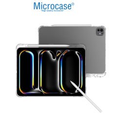 Microcase Apple iPad Pro 11  2024 Soft TPU Kalem Koymalı Silikon Kılıf - Şeffaf AL3306