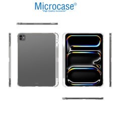 Microcase Apple iPad Pro 11  2024 Soft TPU Kalem Koymalı Silikon Kılıf - Şeffaf AL3306