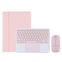 Microcase Lenovo Tab M11 11 inch  Tablet  Tablet ile uyumlu Bluetooth Touchpad Klavye + Bluetooth Mouse + Standlı Kılıf - BKK7 Pembe