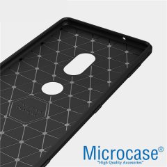 Microcase Sony Xperia XZ2 Brushed Silikon Kılıf + 3D Curved Cam
