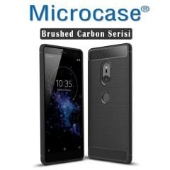 Microcase Sony Xperia XZ2 Brushed Silikon Kılıf + 3D Curved Cam