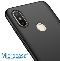 Microcase Xiaomi Mi 8 Slim Sert Köşeli Rubber Kılıf +Tempered Cam