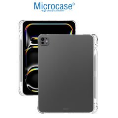 Microcase Apple iPad Pro 13  2024 Soft TPU Kalem Koymalı Silikon Kılıf - Şeffaf AL3306