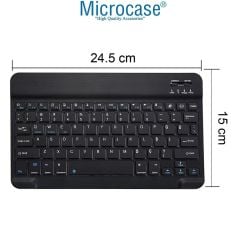 Microcase Xiaomi Pad 7/Pad 7 Pro için Tablet Çanta + Bluetooth Klavye + Mouse + Tablet Standı Siyah-AL4234