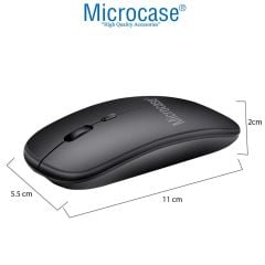 Microcase Microsoft Surface Pro 7 Pro Tablet Çanta + Bluetooth Klavye + Mouse + Tablet Standı - AL8112