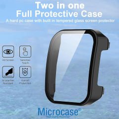Microcase Amazfit Bip 5 Ekran Korumalı Sert Rubber Kılıf - AL3173