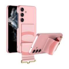 Microcase Samsung Galaxy S24 Parmak Tutuculu Kayış Askılı Plastik Kılıf - AL3565