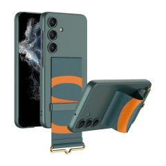 Microcase Samsung Galaxy S24 Parmak Tutuculu Kayış Askılı Plastik Kılıf - AL3565