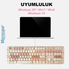 Microcase Mofii Sweet Serisi Renkli Kablosuz Klavye Mouse Set Türkçe AL4259