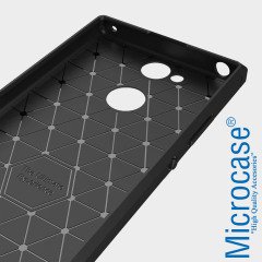 Microcase Sony Xperia XA2 Brushed Silikon Kılıf + 3D Curved Cam