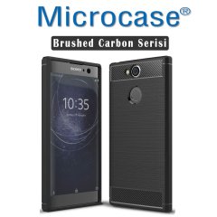 Microcase Sony Xperia XA2 Brushed Silikon Kılıf + 3D Curved Cam