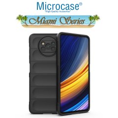 Microcase Xiaomi Poco X3 Nfc Miami Serisi Darbeye Dayanıklı Silikon Kılıf - Siyah