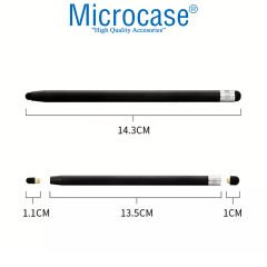 Microcase Universal Telefon Tablet iPad 2in1 Stylus Pen Dokunmatik Kalem - AL3460 Siyah