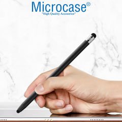 Microcase Universal Telefon Tablet iPad 2in1 Stylus Pen Dokunmatik Kalem - AL3460 Siyah