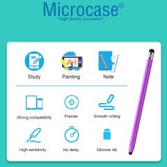 Microcase Universal Telefon Tablet iPad 2in1 Stylus Pen Dokunmatik Kalem - AL3460 Siyah