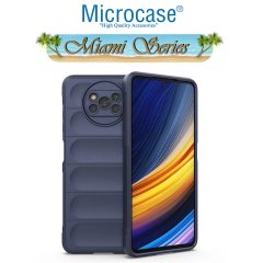 Microcase Xiaomi Poco X3 Nfc Miami Serisi Darbeye Dayanıklı Silikon Kılıf - Lacivert