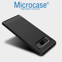 Microcase Samsung Note 8 Brushed Silikon Kılıf + 3D Curved Cam