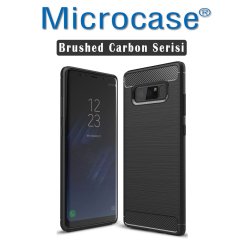 Microcase Samsung Note 8 Brushed Silikon Kılıf + 3D Curved Cam