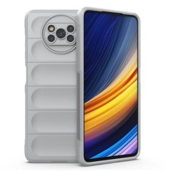 Microcase Xiaomi Poco X3 Nfc Miami Serisi Darbeye Dayanıklı Silikon Kılıf - Açık Gri