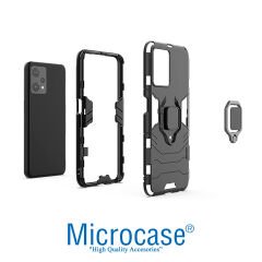 Microcase Realme 9 Pro Batman Serisi Yüzük Standlı Armor Kılıf - Siyah AL3349