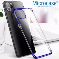 Microcase iPhone 11 Pro Max Plating Series Silikon Kılıf + Tempered Glass Cam Koruma (SEÇENEKLİ)