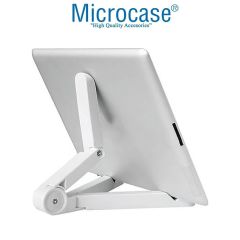 Microcase Vorcom QuartzPro 10.1 inch Tablet için Bluetooth Klavye + Mouse + Tablet Standı - AL4514 Beyaz