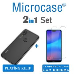 Huawei P20 Lite Plating Series Soft Silikon Kılıf + Cam