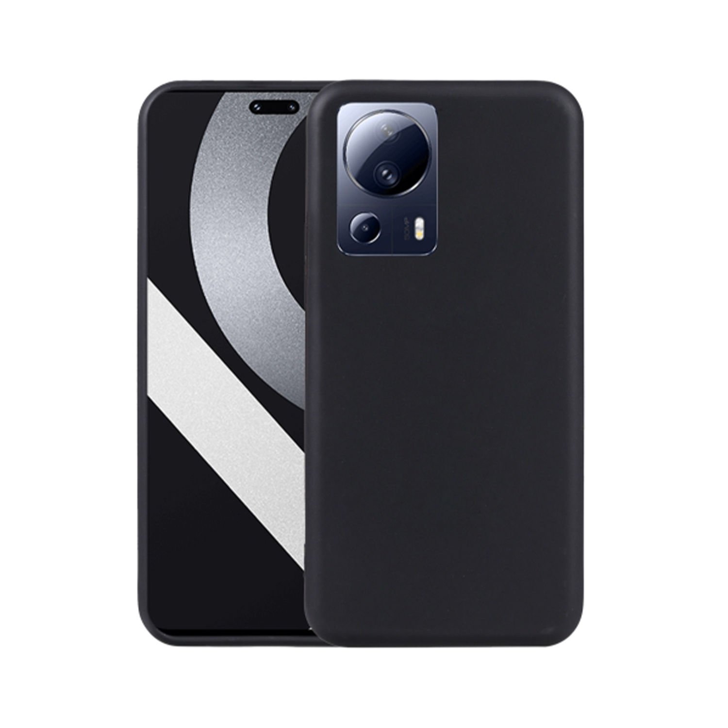 Microcase Xiaomi 13 Lite Civi 2 Elektrocase Serisi Silikon Kılıf - Siyah AL3340
