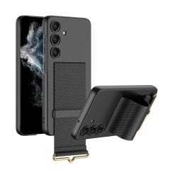 Microcase Samsung Galaxy S24 Plus  Parmak Tutuculu Kayış Askılı Plastik Kılıf - AL3565