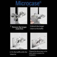 Microcase Paslanmaz Çelik Menteşe Onarım Plakası - AL4681