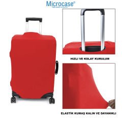 Microcase Bavul Valiz Çanta Kılıfı Likralı Esnek S Boy 57x35x23CM AL4273 Siyah